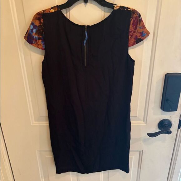 Anthropologie Maeve Orange Red Floral Sheath Dress - Picture 4 of 4